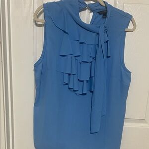 Banana Republic Sky Blue Ruffle Blouse